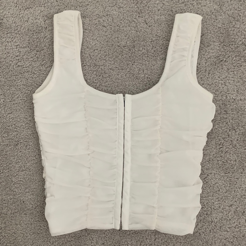 Shinestar Ruched Corset Crop Size M